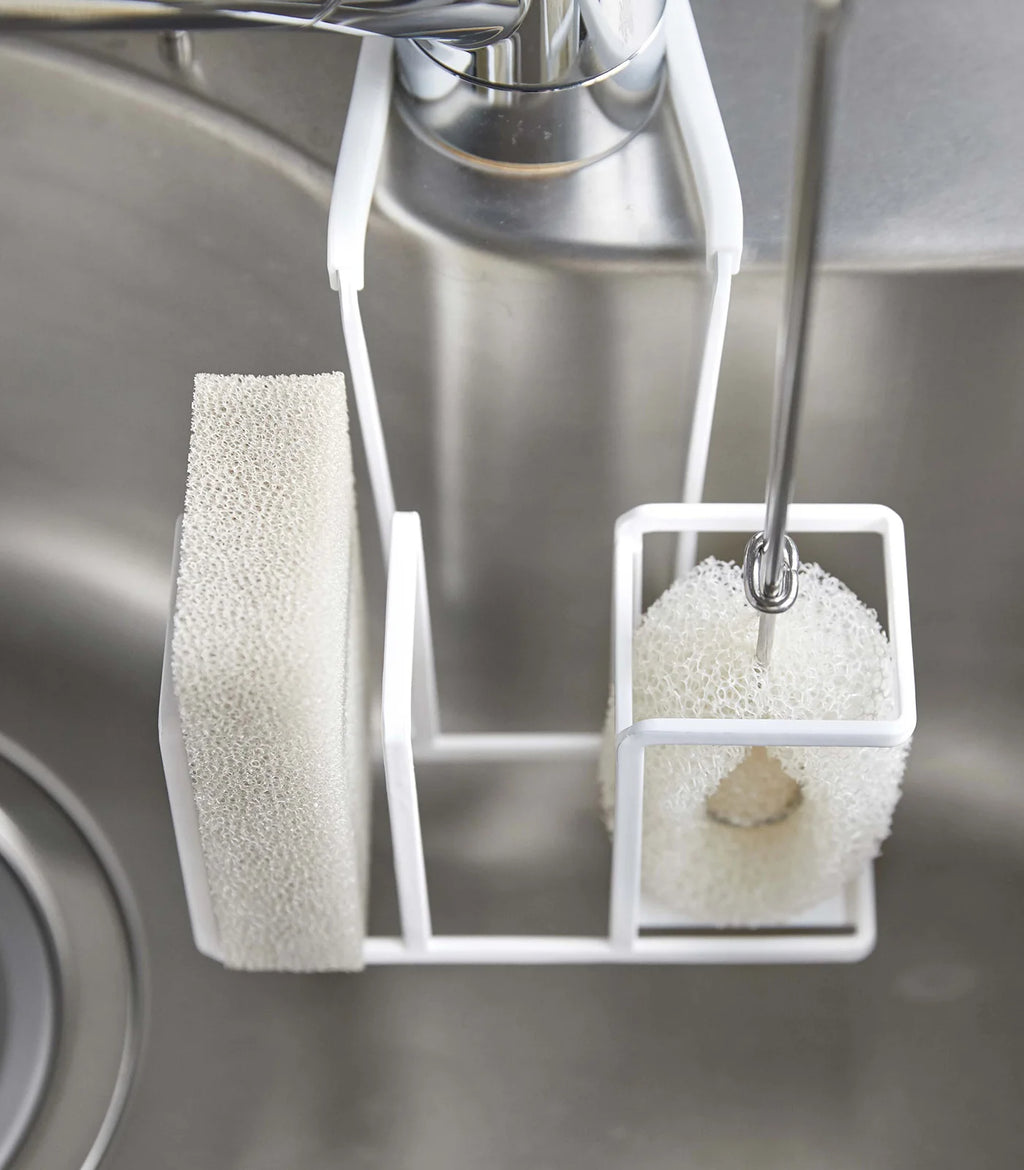 Kitchen Dish Cleaning Sponge Brush Holder Set