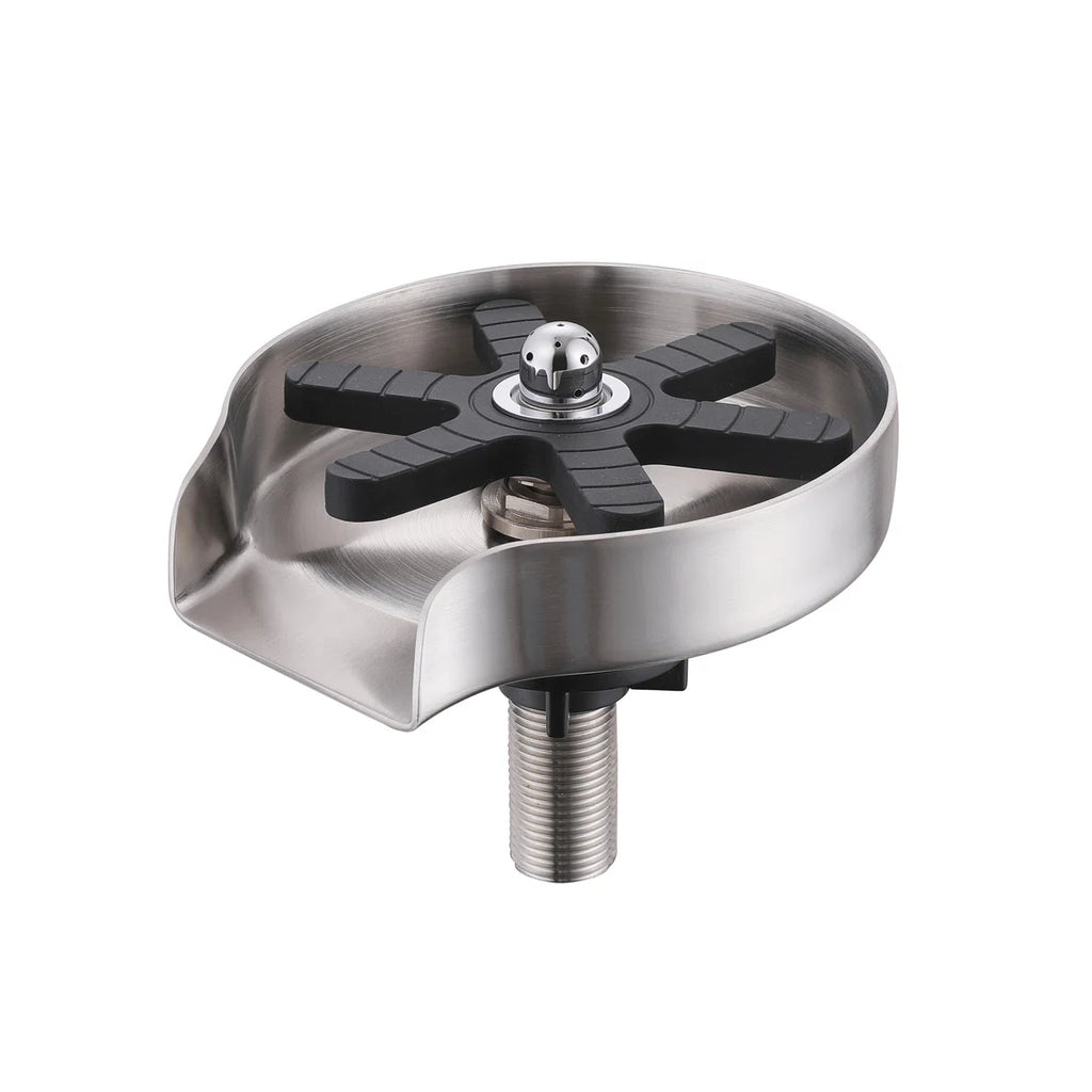 Kitchen Sink Stainless Steel Glass Cleaning Rinser Washer