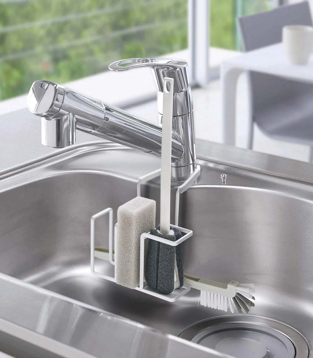 Kitchen Dish Cleaning Sponge Brush Holder Set