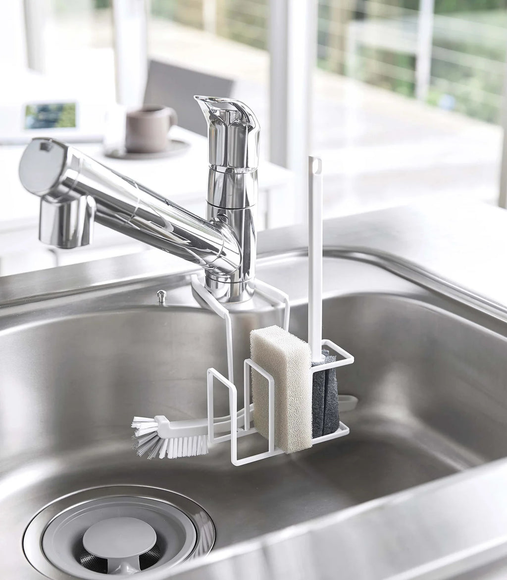 Kitchen Dish Cleaning Sponge Brush Holder Set