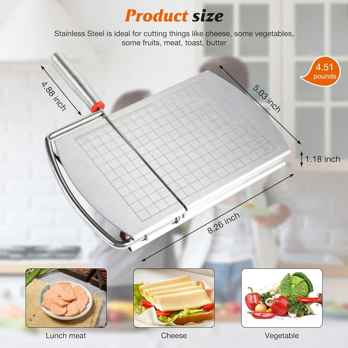Kitchen Stainless Steel Cheese Slicer Cutter