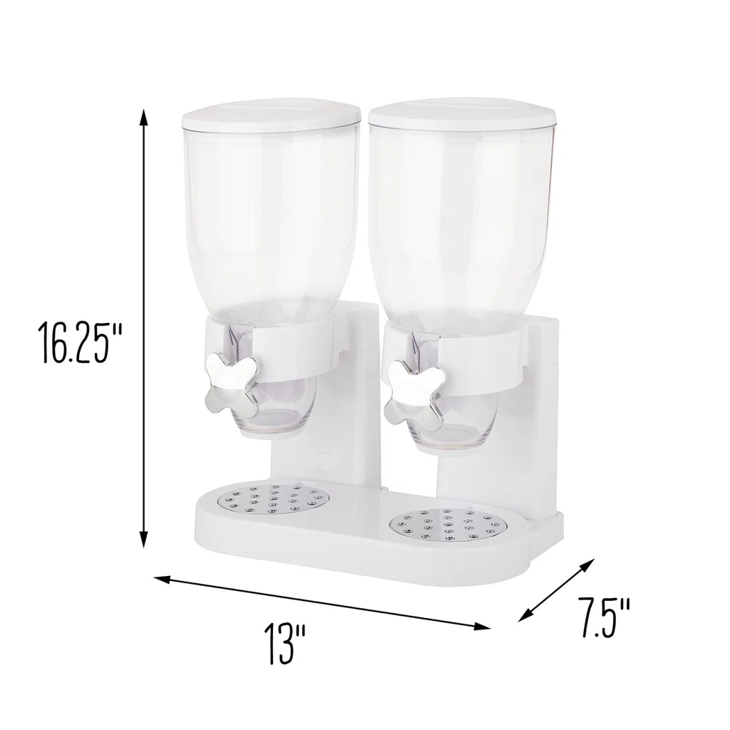 Dry Food Cereal Double Dispenser Box Container