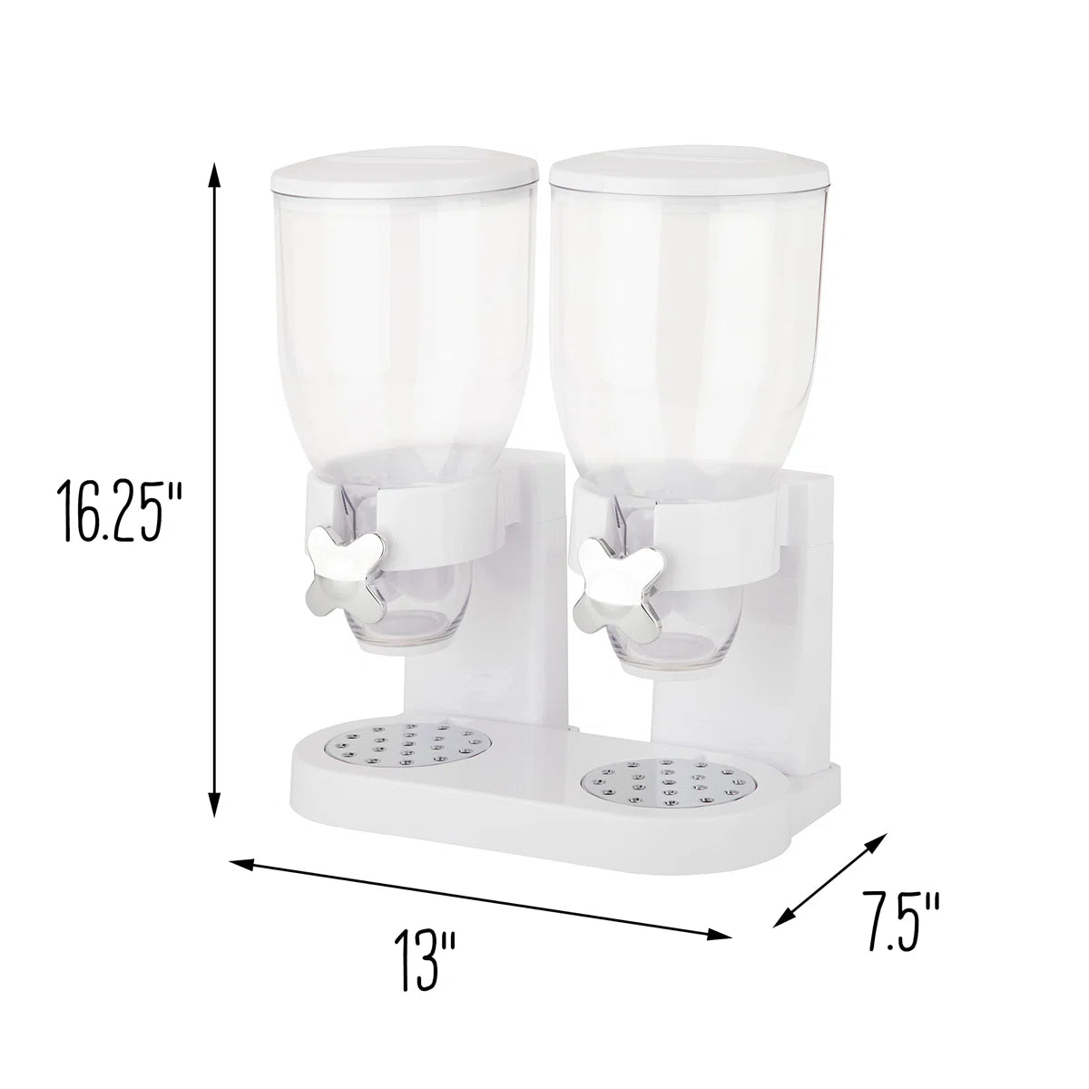 Dry Food Cereal Double Dispenser Box Container