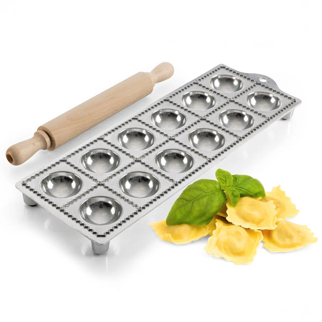 Ravioli Pasta Mold Cutter WoodenPasta Roller Set