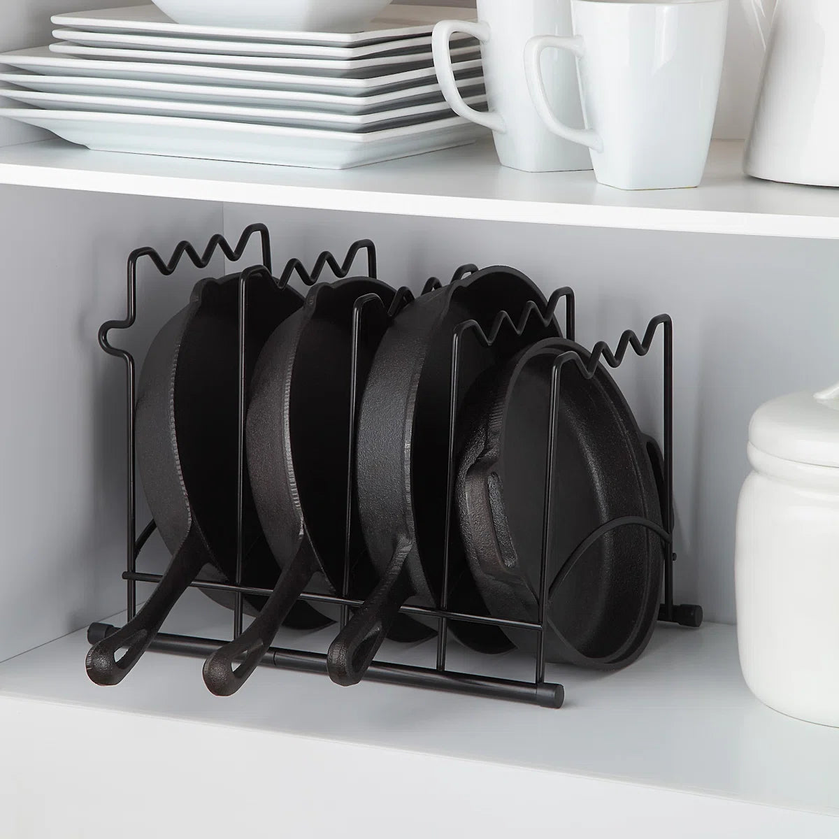 Kitchen Pot Pan Divider Organizer Metal Rack Holder