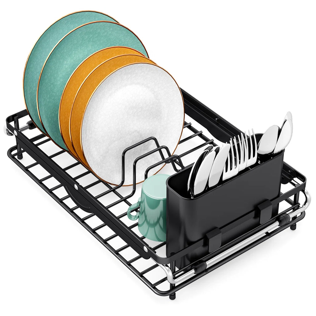 Adjustable Expandable Dish Rack Over Sink Counter Dish Drainer